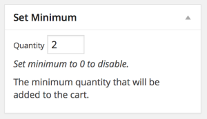 Product Minimums